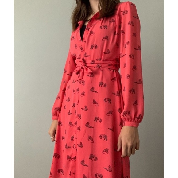 Banana Republic Red Midi Dress - Picture 6 of 9